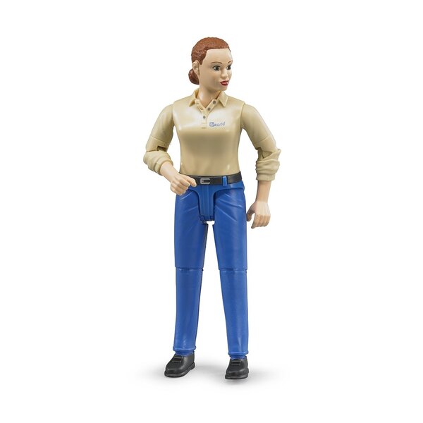 Bruder 60408 - Femme à la peau claire et pantalon bleu
