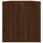 vidaXL Boîte de rangement de vinyles Chêne marron 71x34x36 cm