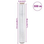 vidaXL Film étirable 2 Pièces transparent 23 μm 50 cm x 300 m