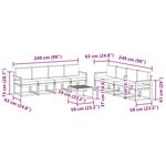 vidaXL Ensemble de canapés d'extérieur 9 pc Naturel et Anthracite
