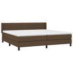 vidaXL Sommier à lattes de lit avec matelas Marron foncé 200x200 cm