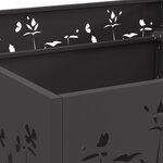 brasero carré vidaXL noir 80x80x30 cm en acier