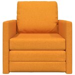 vidaXL Canapé-lit avec coussin Jaune foncé 74 x 77 x 81 cm tissu