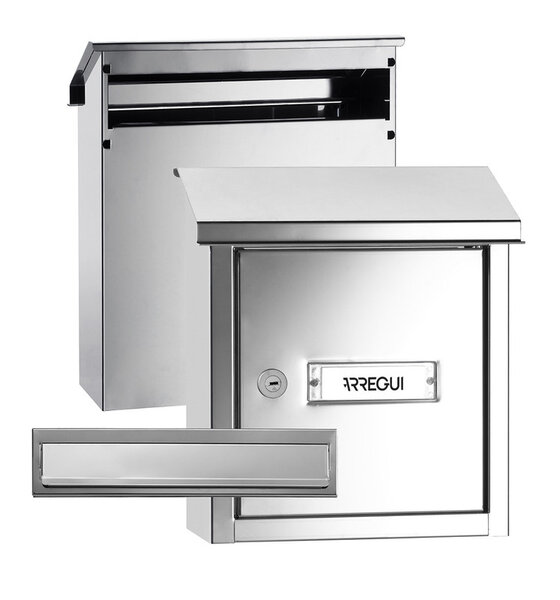 Pack Bouche d'entrée + Boîte aux lettre en acier inoxydable V4037 Fente 23 x 3 cm