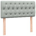 vidaXL Sommier à lattes de lit et matelas et LED gris clair 100x210cm velours