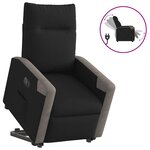 vidaXL Fauteuil inclinable électrique noir tissu