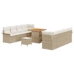 vidaXL Ensemble de canapé de jardin Beige et crème 80 x 80 x 71 cm