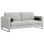 vidaXL Coussins d'accent 2 Pièces Noir Ø 15 x 40 cm Tissu en microfibre