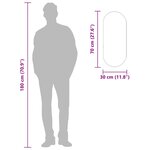 vidaXL Miroir mural Noir 70x30 cm Ovale