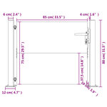 vidaXL Portail de jardin 105x80 cm acier corten
