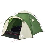 vidaXL Tente de camping à dôme 3 personnes vert libération rapide
