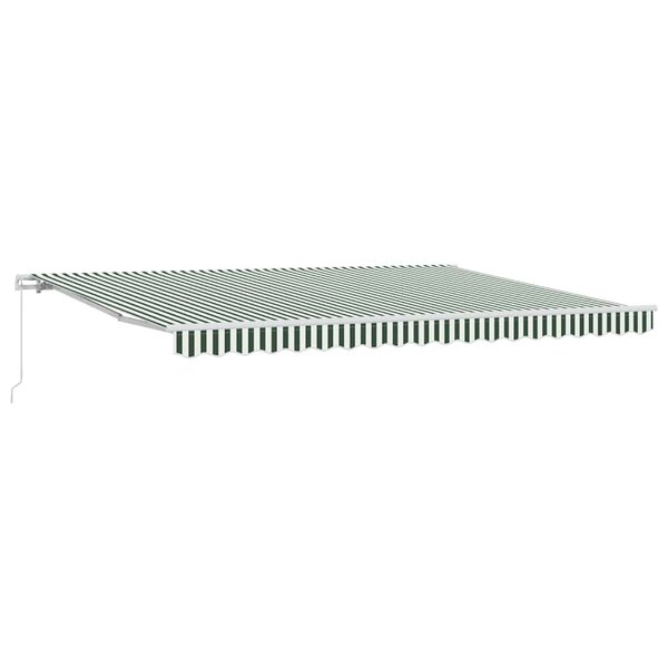 vidaXL Auvent Vert et blanc 450 x 350 x 165 cm Polyester