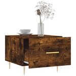 vidaXL Tables basses 2 Pièces chêne fumé 50x50x40 cm bois d'ingénierie