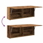 vidaXL Armoire murale de bain vieux bois 100x25x40cm bois d'ingénierie