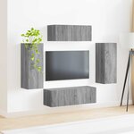 vidaXL Ensemble meuble TV 4 Pièces Gris Sonoma Bois d'ingénierie
