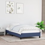 vidaXL Cadre de lit Bleu 90x200 cm Tissu