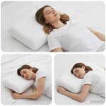 vidaXL Coussin de sommeil Uni Blanc 60 x 40 x 13 cm