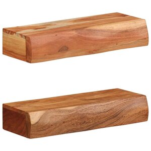 vidaXL Étagères murales 2 Pièces 40x17x8 cm bois massif d'acacia
