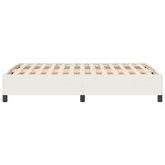 vidaXL Cadre de lit Crème 140 x 190 cm Tissu en velours côtelé