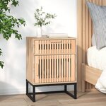 vidaXL Tables de chevet 2 Pièces 40x30x55 5 cm bois ingénierie et fer