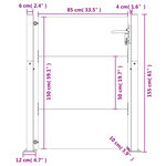 vidaXL Portail de jardin 105x155 cm acier corten