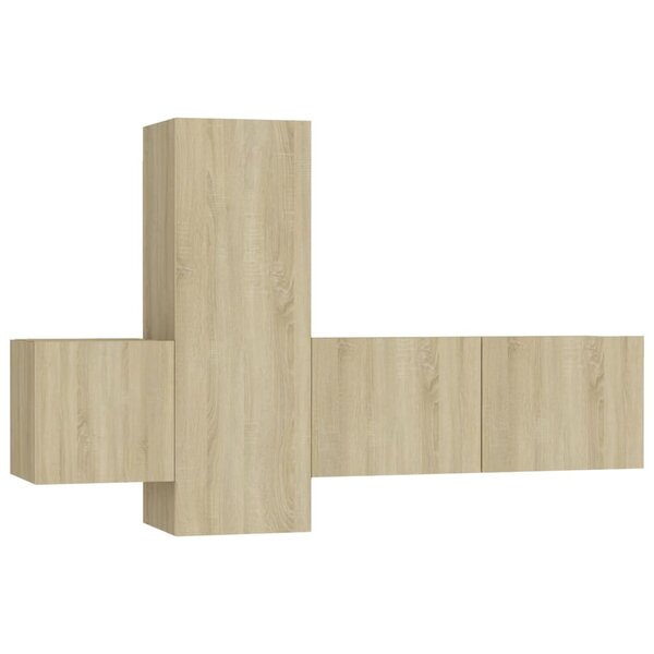 vidaXL Ensemble de meubles TV 3 Pièces Chêne sonoma Bois d'ingénierie