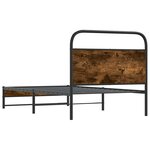 vidaXL Cadre de lit sans matelas 90x190cm chêne fumé bois d'ingénierie