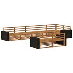 vidaXL Ensemble de canapés d'extérieur 8 pc Naturel
