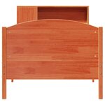 vidaXL Lit bibliothèque sans matelas cire marron 75x190 cm pin massif