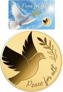 Monnaie PEACE DOVE 1/1000 Oz Or 1000 Francs Gabon