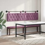vidaXL Tête de lit suspendue Pourpre Velours
