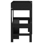 vidaXL Cadre de lit superposé avec bureau Chêne noir 90 x 190 cm