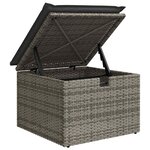 vidaXL Salon de jardin avec coussins 9 Pièces gris résine tressée acacia