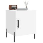 vidaXL Table de chevet blanc 40x40x50 cm bois d’ingénierie