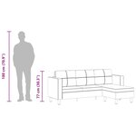 vidaXL Canapé sectionnel à 3 places cuir synthétique blanc