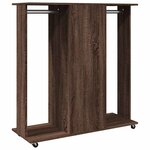 vidaXL Garde-robe avec roues chêne marron 102x38x110cm bois ingénierie