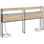 vidaXL Tête de lit avec étagère Chêne sonoma 200 cm Bois d'ingénierie