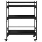 vidaXL Chariot de cuisine noir 65x40x86 5 cm bois d'ingénierie