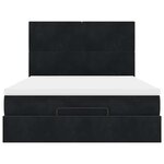 vidaXL Cadre de lit ottoman avec matelas noir 140x190 cm velours
