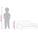 vidaXL Canapé pour enfants gris foncé 70x45x30 cm tissu