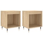 vidaXL Tables de chevet 2 Pièces chêne sonoma 40x35x50 cm bois ingénierie