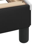 vidaXL Lit avec matelas noir et blanc 90x200 cm similicuir