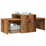 vidaXL Table basse vieux bois 100x48x40 cm bois d'ingénierie