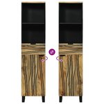 vidaXL Cabinet de Salle de Bain avec étagère Marron 38 x 33 x 160 cm