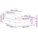 vidaXL Lit avec rangement et LED avec matelas Cappuccino 180 x 200 cm