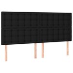 vidaXL Sommier à lattes de lit avec matelas Noir 180x200 cm Tissu