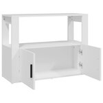 vidaXL Buffet Blanc 80x30x60 cm Bois d'ingénierie
