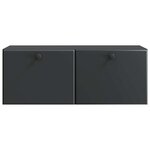 vidaXL Meuble TV mural 78 5 x 31 x 30 cm Noir Bois d'ingénierie