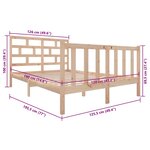 vidaXL Cadre de lit sans matelas bois de pin massif