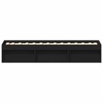 vidaXL Cadre de lit sans matelas noir 100x200 cm